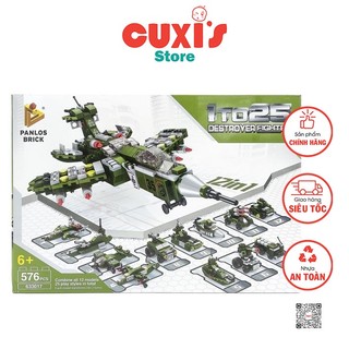Đồ chơi lắp ráp panlos bricks tàu bay 12 trong 1 633017