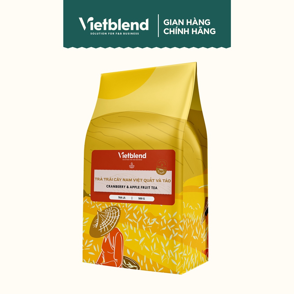 Trà trái cây Nam việt quất và Táo (Cranberry & Apple) VIETBLEND túi 500g