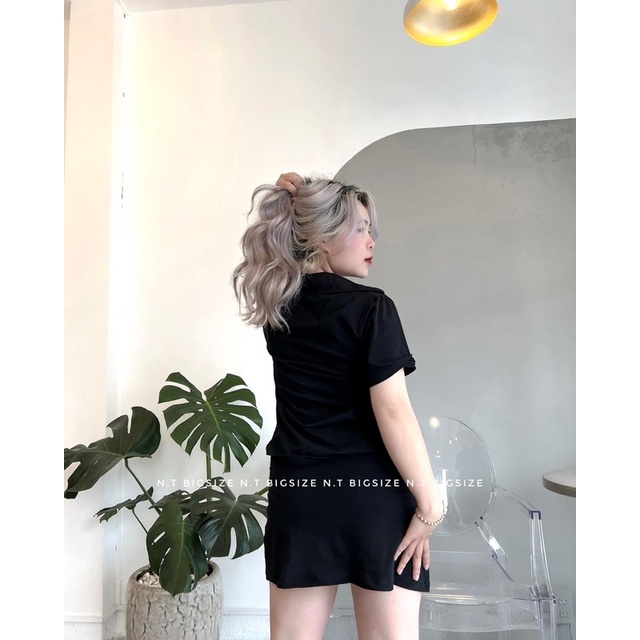 N.T BIGSIZE set váy áo thun polo