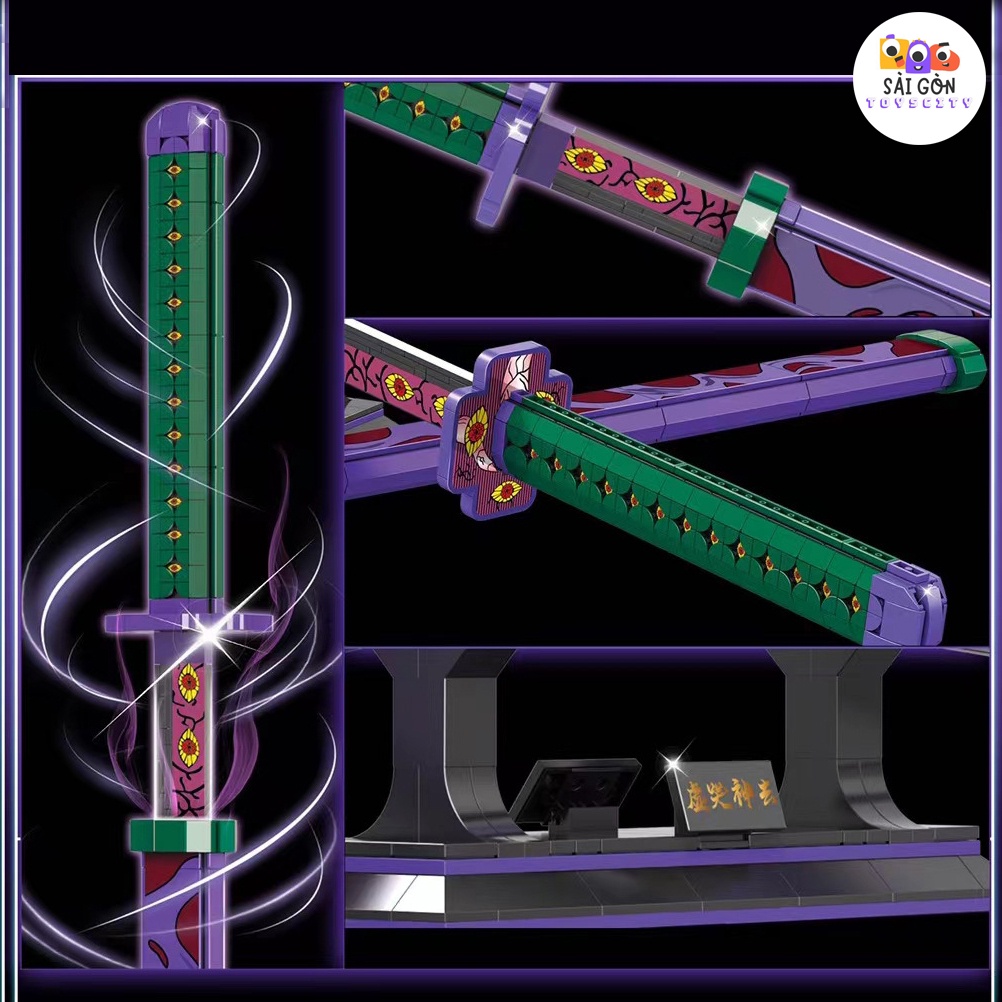 Đồ Chơi Lắp Ráp Mô Hình Kiếm Kokushibou Thượng Huyền Nhất Trong Kimetsu No Yaiba DK1511 Với 789 Mảnh Ghép