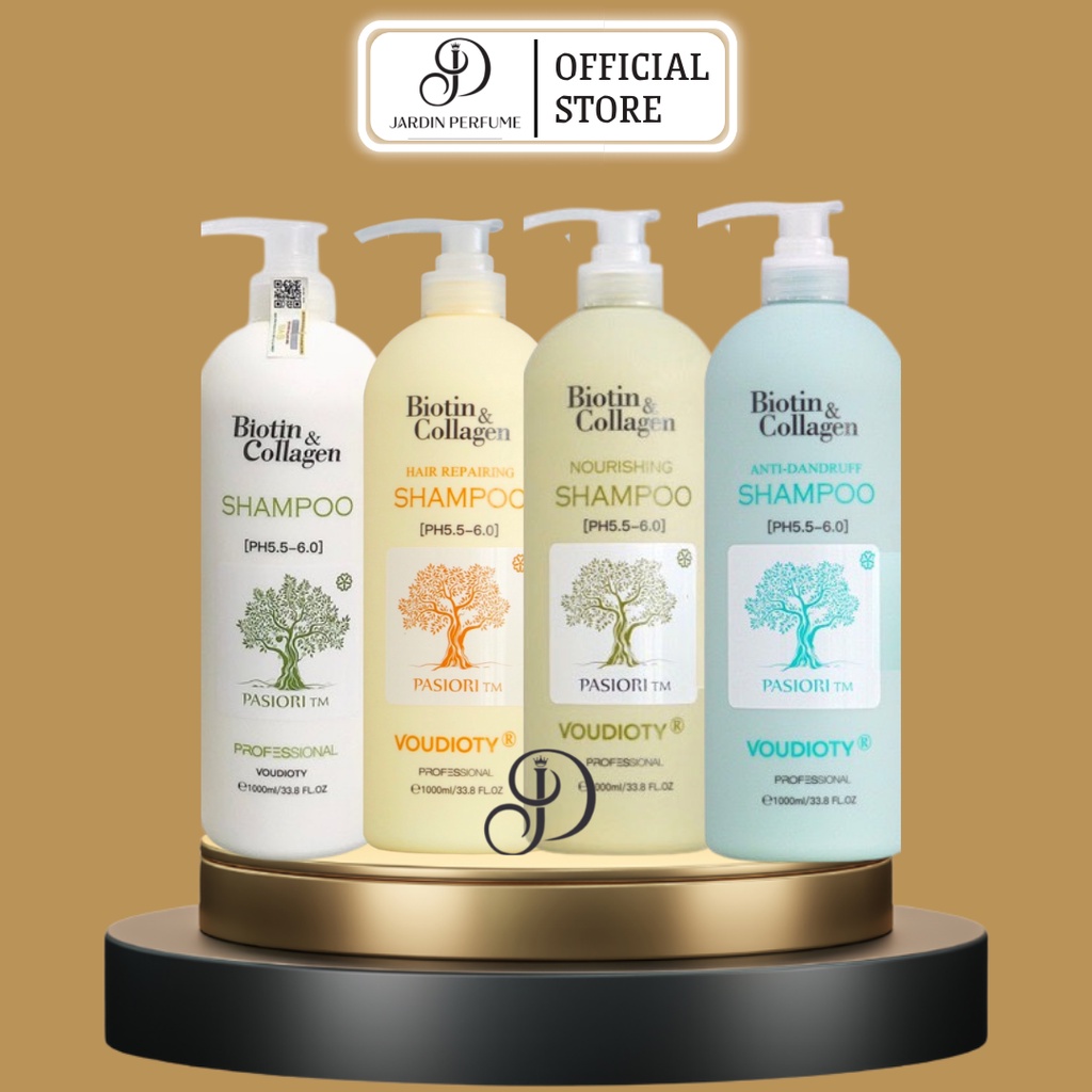 Dầu gội xả Biotin Collagen Voudioty 500 - 1000ml chống rụng tóc, phục hồi , giảm gàu, kiểm soát dầu