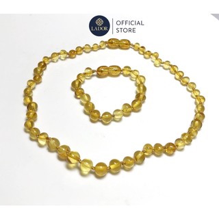 Vòng hổ phách amber cho bé mệnh kim - trang sức lador - ld00018