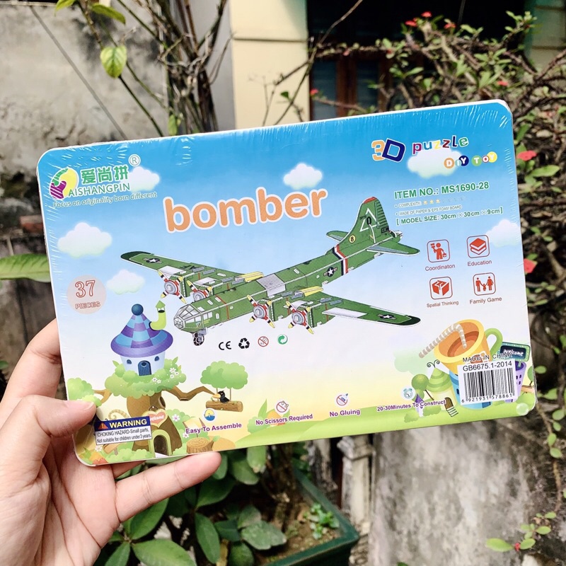 Đồ Chơi Giáo Dục Mô Hình Lắp Ráp 3D Bằng Giấy Bìa Xốp Cho Bé - Phương Tiện