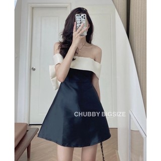[ CHUBBY BIGSIZE ] ĐẦM TAFTA NƠ LƯNG