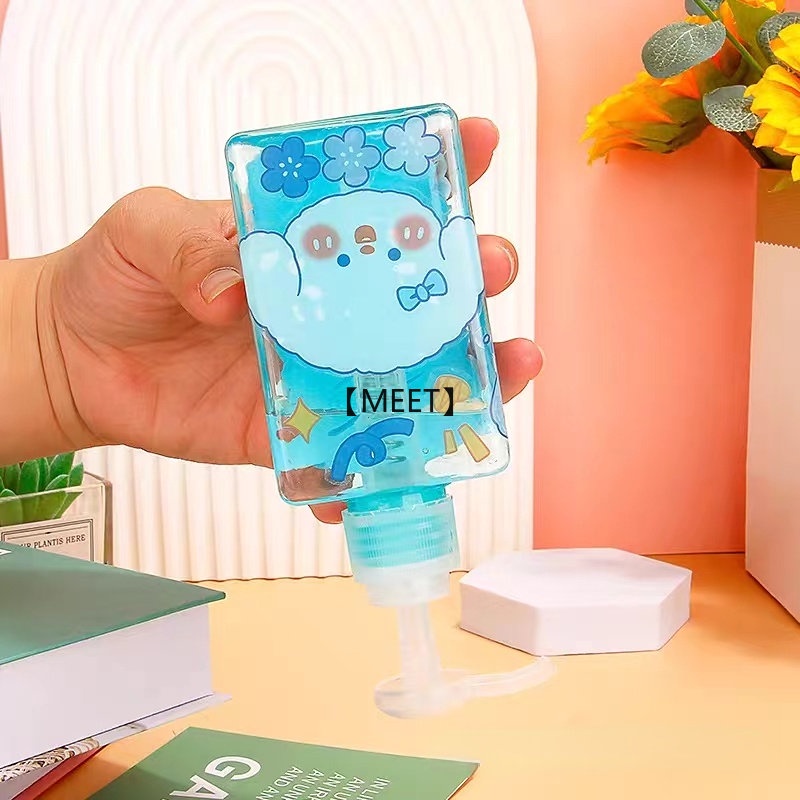 Bộ Dụng Cụ Tự Làm Bình Sữa Dưỡng Da Dạng Nhấn Hình Chú Chó Cinnamon Hoạt Hình DIY