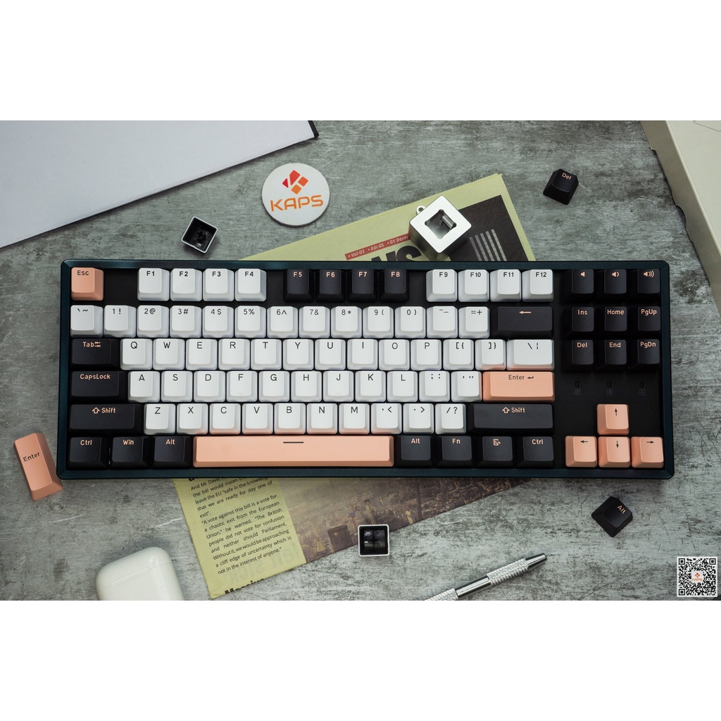 Keycap Olivia PBT profile Cherry-160 nút | OEM-135 nút in double-shot cho bàn phím cơ layout 108/104/98/87/75/68/64/61