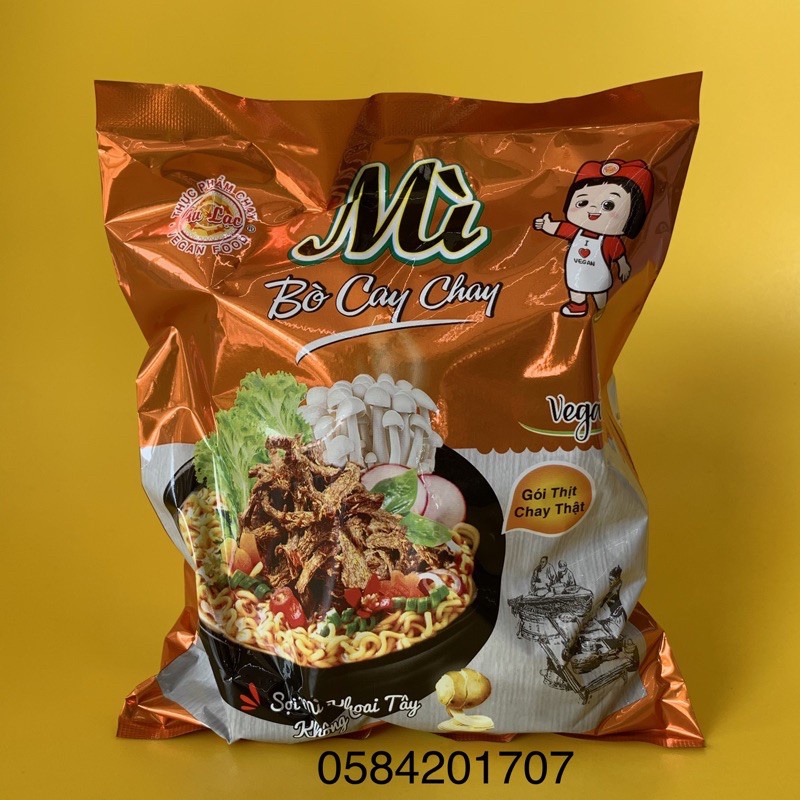 Mì Bò Cay chay 72gram cao cấp.
