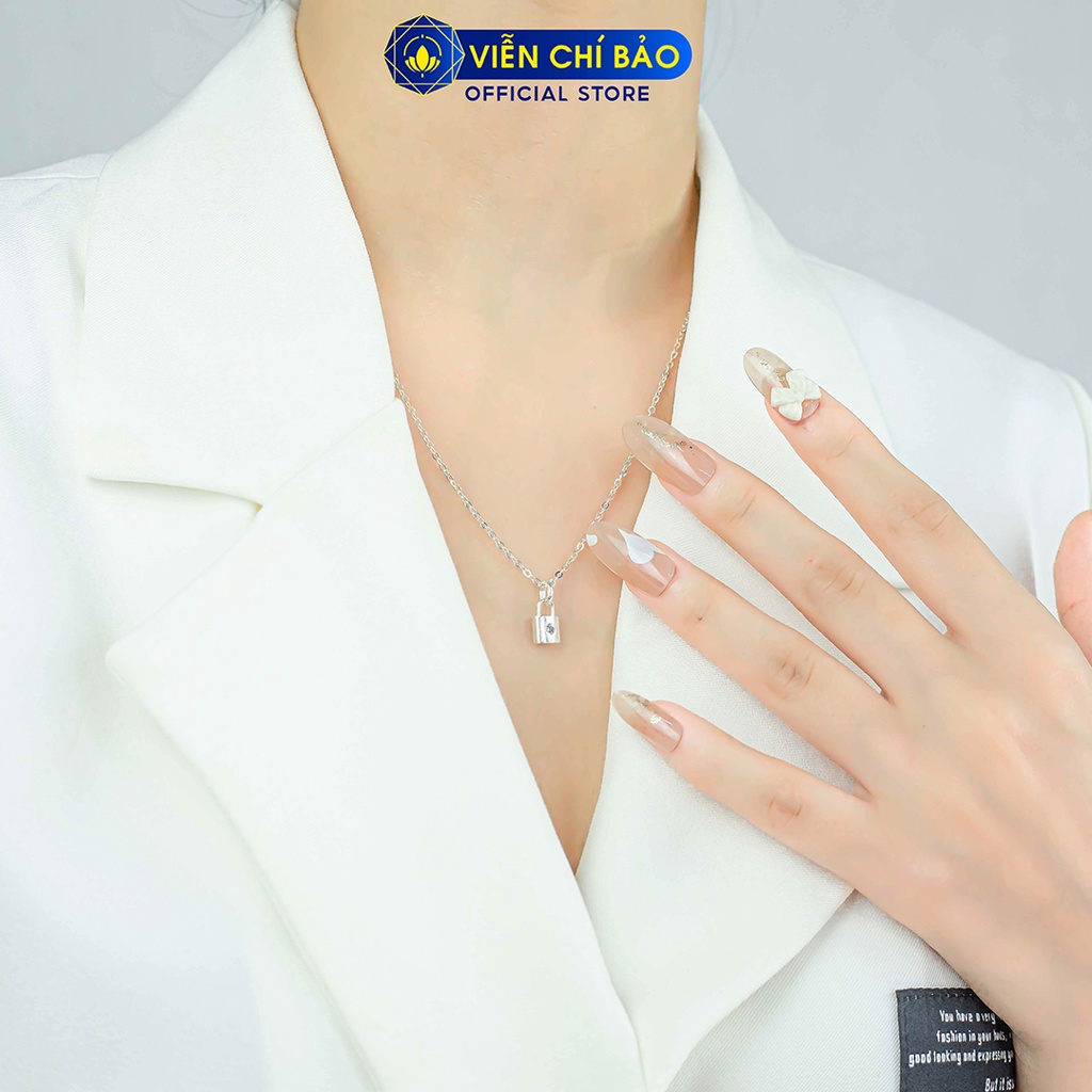 Dây chuyền hình khoá chất liệu bạc 925 thời trang phụ kiện trang sức nữ Viễn Chí Bảo D400856