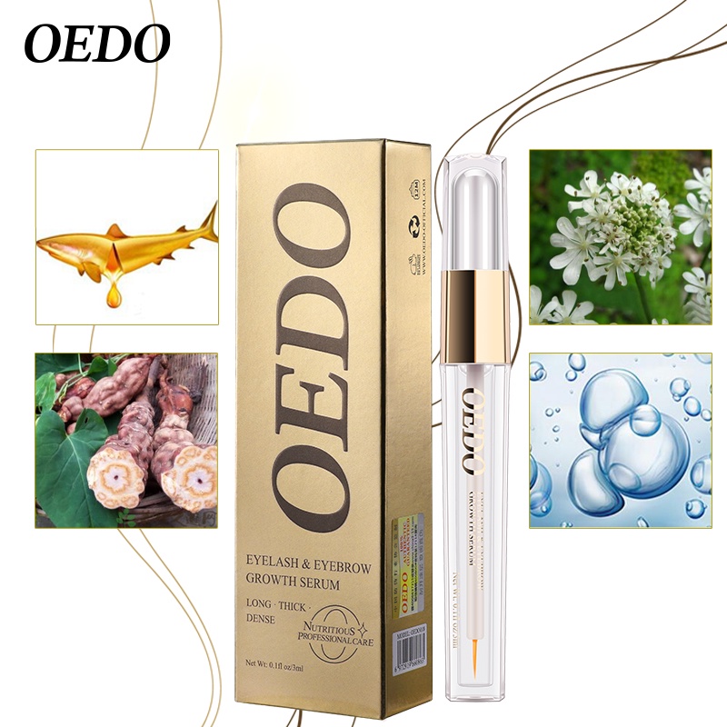 Bộ 3 tinh chất dưỡng mi OEDO 3ml + OEDO Serum axit Hyaluronic 10ml