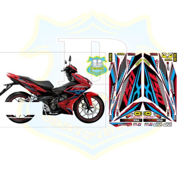 DECAL PVC 5 LỚP CHẤT LƯỢNG CAO Tem rời winner X 30324 đỏ