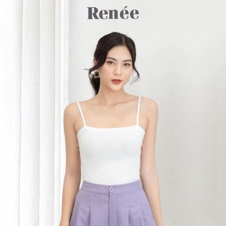 Áo Hai Dây Nữ RENEE Dáng Dài Không Đệm Sợi To Chất Cotton Co Giãn Nữ Body Siêu Xinh - AF2