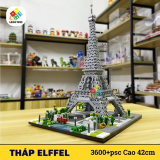 Lego tháp eiffel 3600+ psc - đồ chơi lắp ráp mô hình công trình kiến trúc pháp nổi tiếng - tặng led
