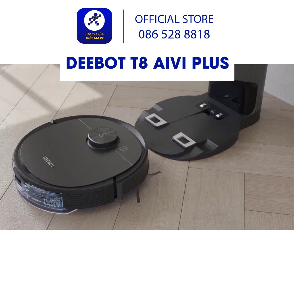 Robot Hút Bụi Lau Nhà ECOVACS DEEBOT T8 AIVI Plus - Robot tự đổ rác