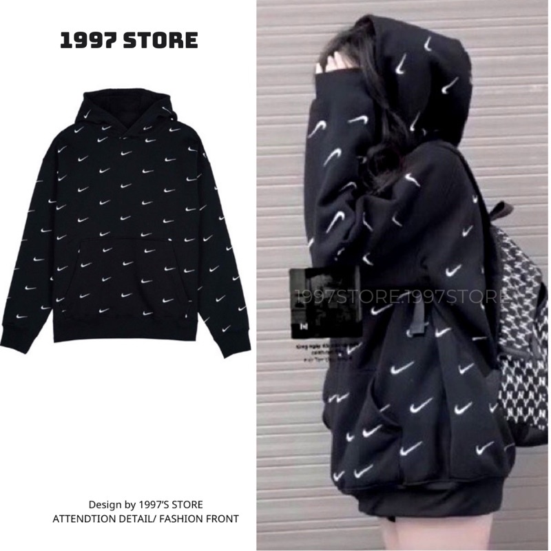 Áo hoodie form rộng nam nữ tay dài cực chất nỉ bông dày dặn