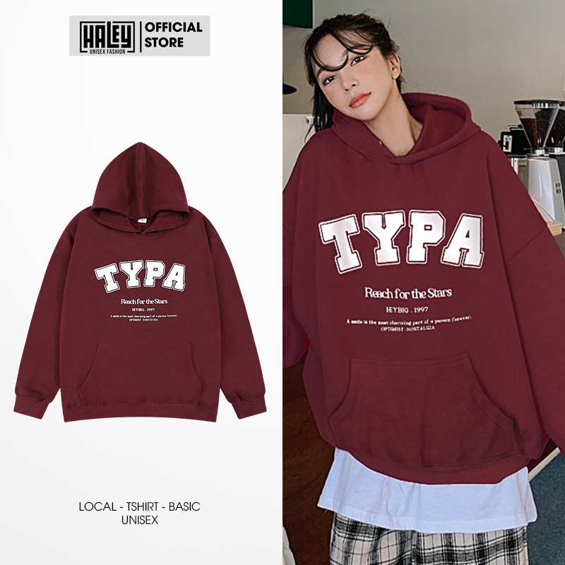 Áo Hoodie HALEY mã HD131 TYPA Nam Nữ Unisex Dài Tay Streetstyle Phong Cách Hàn Quốc Cá Tính Năng Động