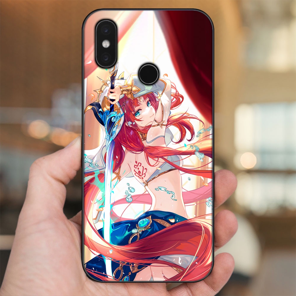 Ốp lưng Xiaomi Mi 8, Mi 8 SE viền đen in hình Nilou Genshin Impact
