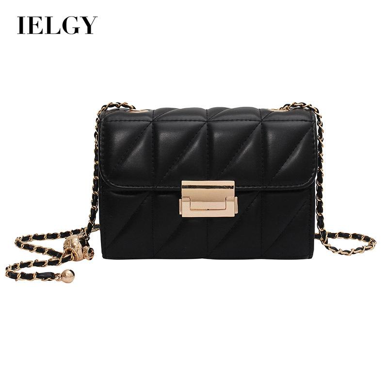 Túi Đeo Chéo Dây Xích Hình Thoi Nhỏ Màu Vàng Phong Cách Hàn Quốc Cho Nữ