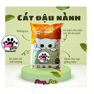 Cát đậu nành Acropet 5L Cát vệ sinh cho mèo Cát đổ được vào bồn cầu