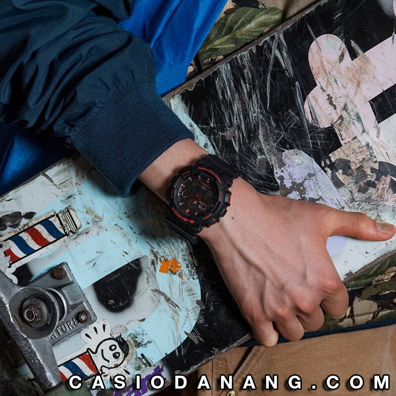 Đồng hồ nam Casio G-Shock chính hãng Anh Khuê GA-100BNR-1ADR (51mm)