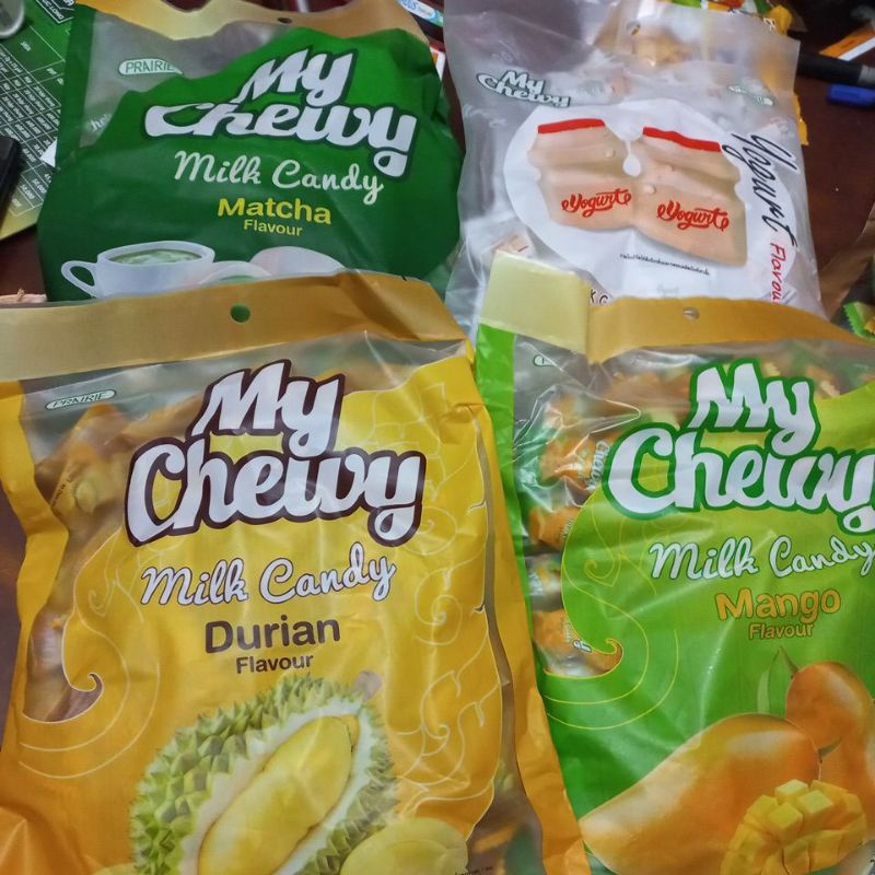 Kẹo My Chewy sữa Vị xoài, sầu riêng, sữa chua, matcha 360g