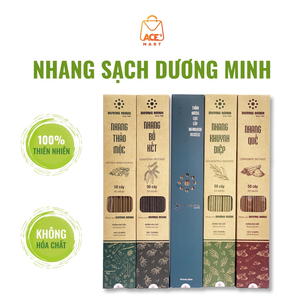 Nhang sạch Dương Minh 100% thiên nhiên, không hóa chất an toàn sức khỏe dùng thắp cúng, xông nhà, hỗ trợ thiền định
