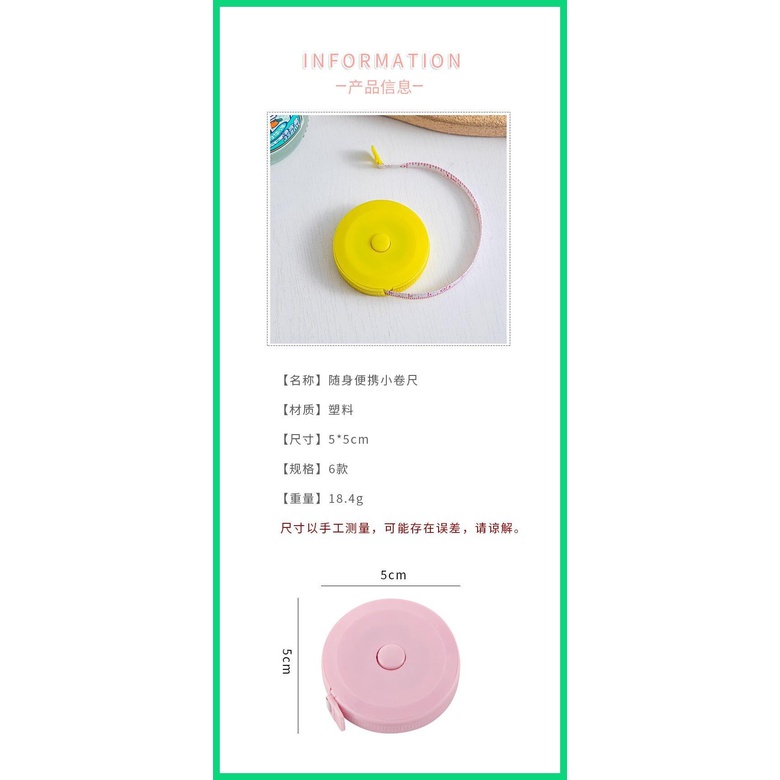 Thước Dây Dài 1.5M Đo Lường Linh Hoạt Di Động Tiện Dụng Cho Thợ May