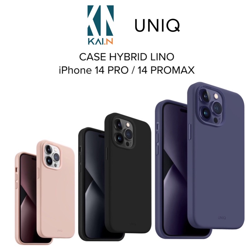 Ốp Lưng Silicone UNIQ Hybrid Lino Dành Cho iPhone 14 PRO MAX / 14 PRO