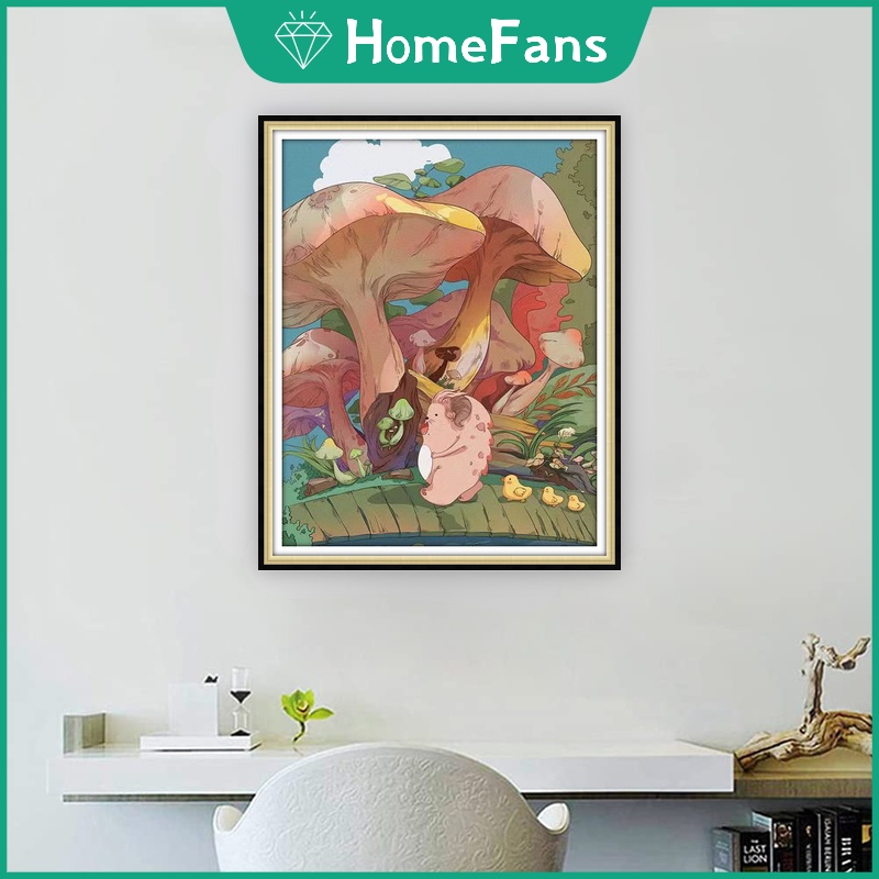 Bộ Tranh Đính Đá 5D Tự Làm 30x40cm / 40x50cm Hình Thú Cưng Đáng Yêu