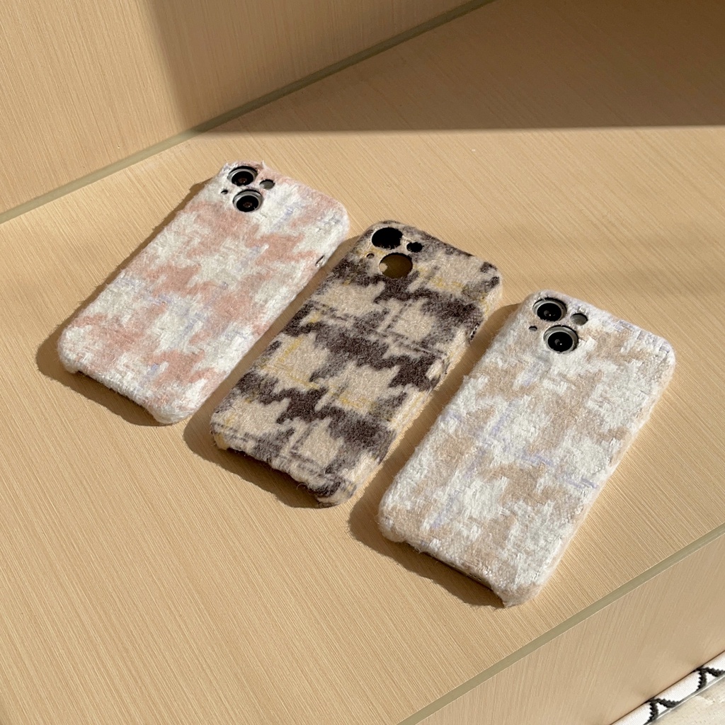 Ốp Điện Thoại Tpu Mềm Chống Rơi Họa Tiết Houndstooth Đơn Giản Cho iphone 14 13 12 11 Pro MAX Plus