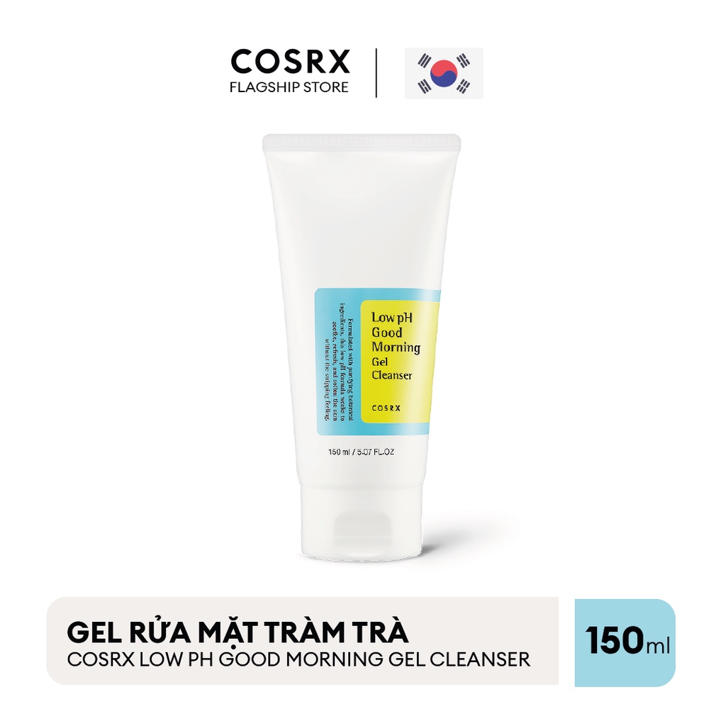 Gel Rửa Mặt Tràm Trà, 0.5% BHA COSRX Low pH Good Morning Gel Cleanser