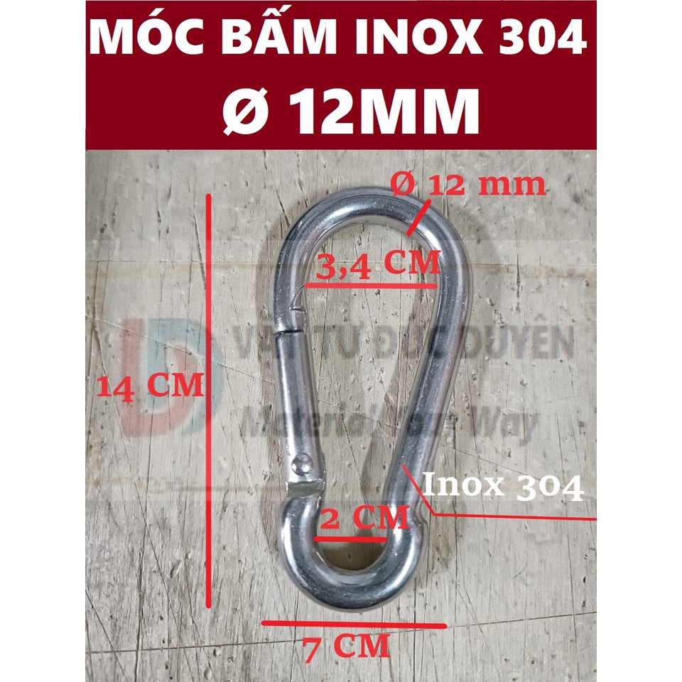 Móc xích bấm inox 304 [ Ø 12mm ]