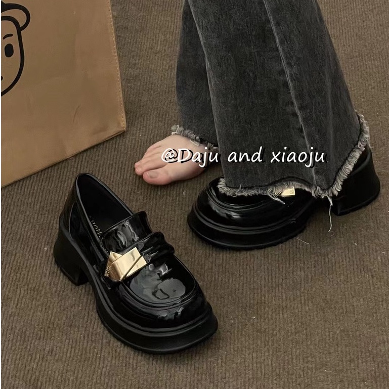 Giày Lười Da Đế Dày 5CM Thời Trang 2022 Dành Cho Nữ