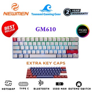Bàn phím cơ Newmen GM610 led RGB I Bluetooth I USB type C rời - Hàng chính hãng