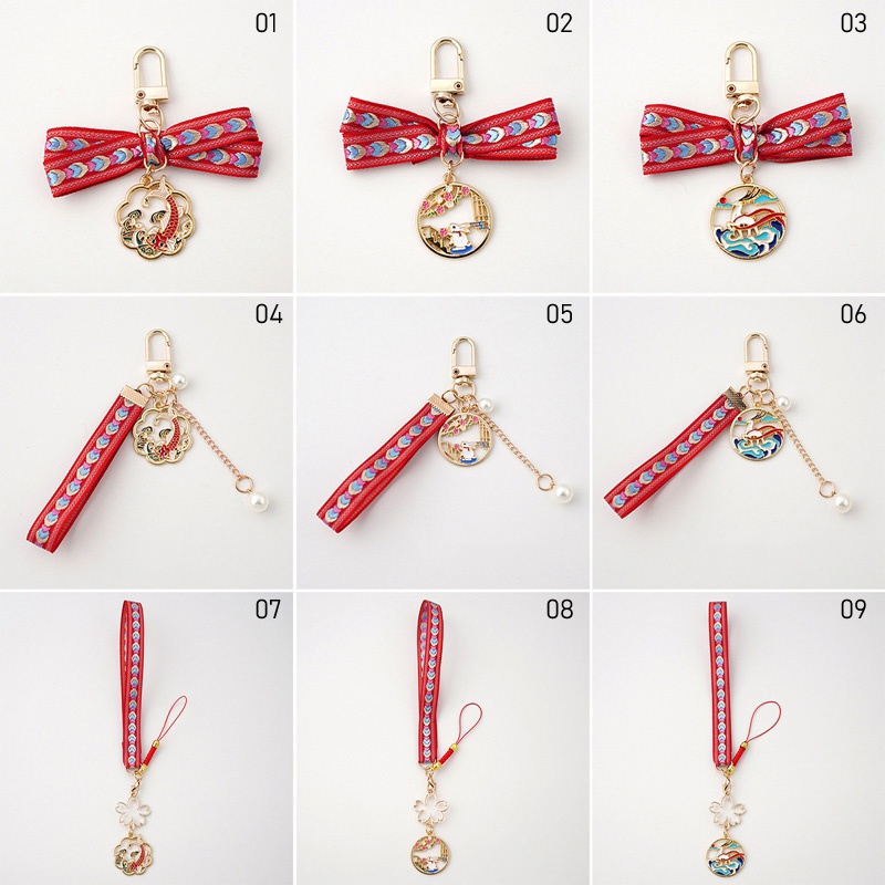 Móc Khóa Thẻ Chúc Mừng Năm Mới Họa Tiết Hoa Phong Cách Trung Quốc Sáng Tạo