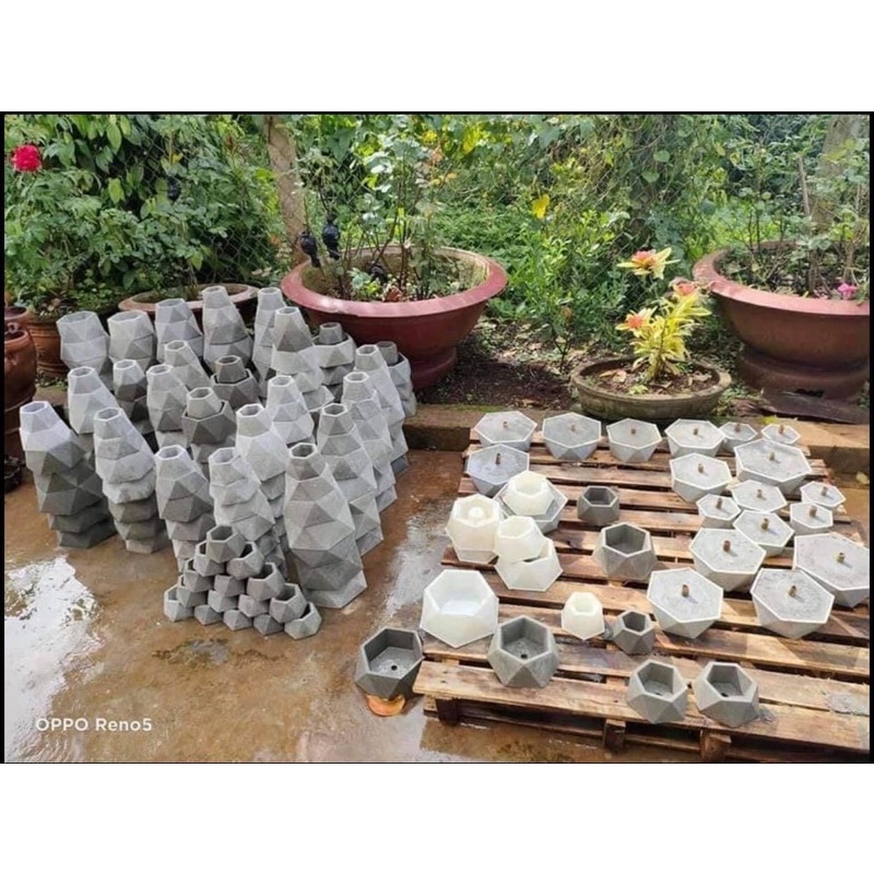 Khuôn chậu lục giác mini 9cm