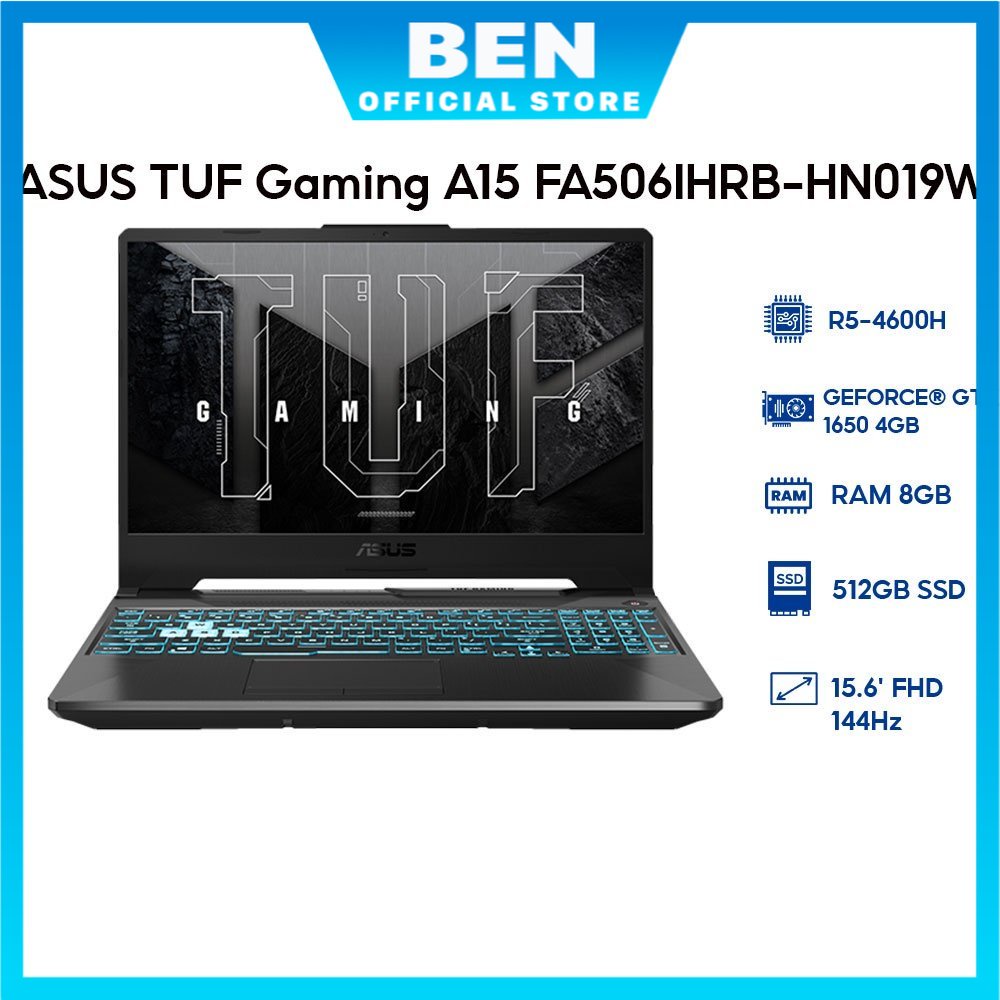 Laptop ASUS TUF Gaming A15 FA506IHRB-HN019W (R5-4600H | 8GB | 512GB | GeForce® GTX 1650 4GB | 15.6' FHD 144Hz | Win 11)