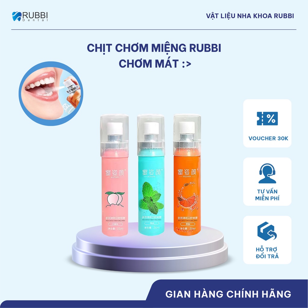 Xịt thơm miệng the mát ngăn ngừa mùi hôi, thơm lâu, nhỏ gọn 3 vị