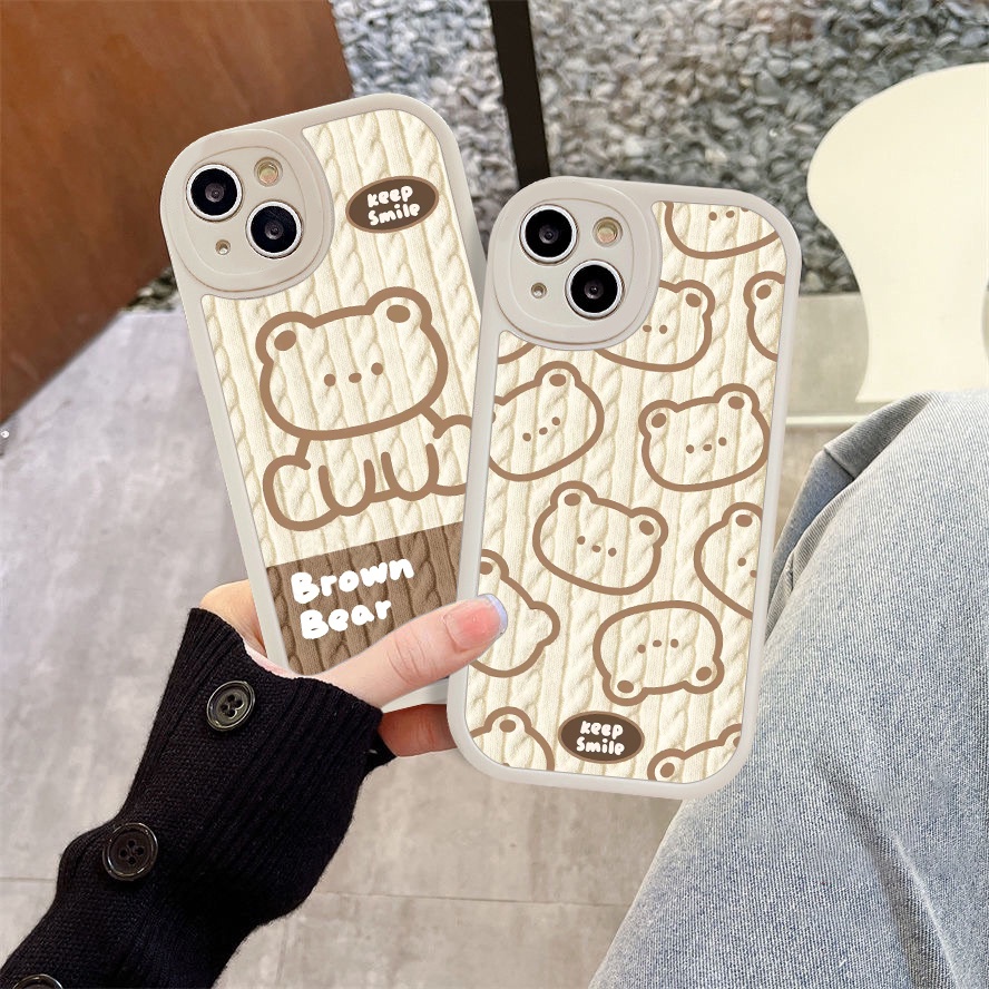 Ốp Điện Thoại Hình Gấu Cho iPhone 11 12Pro 6G 6P 7 / 8G 8Plus 13 14ProMax 14Plus 13Pro 12 / 13mini SE x xr xsmax Hoạt Hình