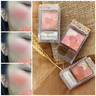Phấn Má Hồng Canmake Glow Fleur Cheeks 6,3g.#02 Apricot Fleur