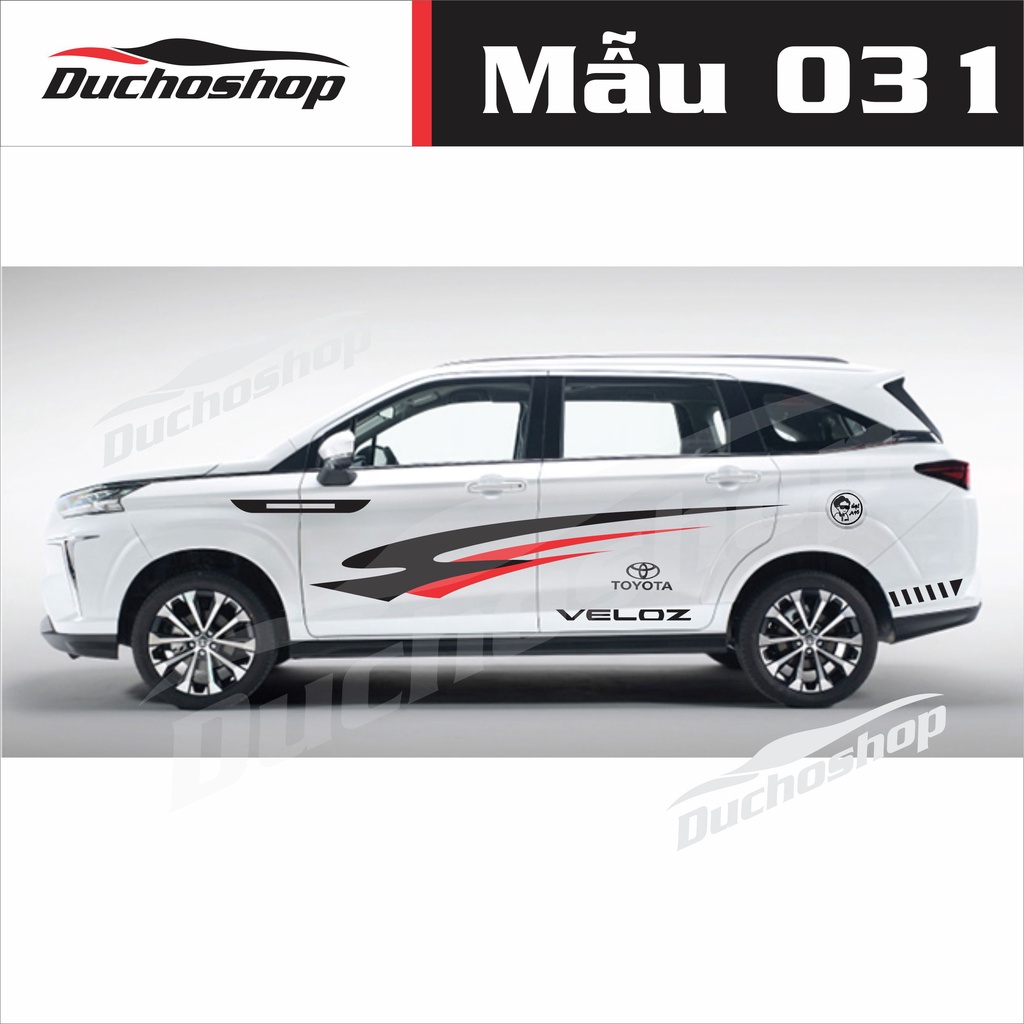 Tem dán xe Toyota  Veloz mẫu thể thao ms03
