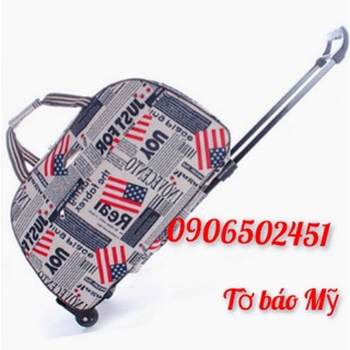 Túi xách du lịch + vali kéo vải 2 trong 1 cao cấp chống thấm nước