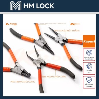Kìm mở phe kapusi 7"/175mm - cong, thẳng, trong, ngoài - hàng chính hãng