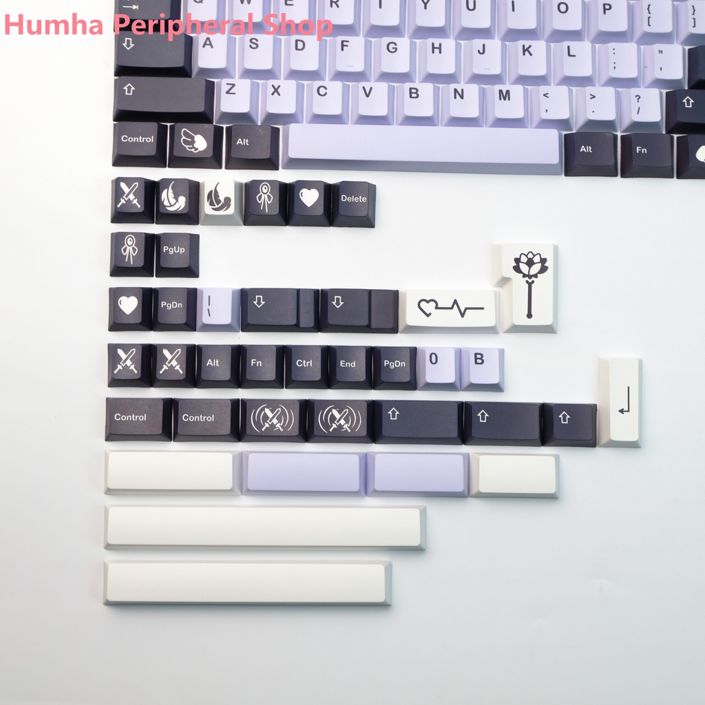 Bàn Phím Cơ Humha Tenshi 140 Phím Chất Liệu PBT Nhuộm Màu Xinh Xắn
