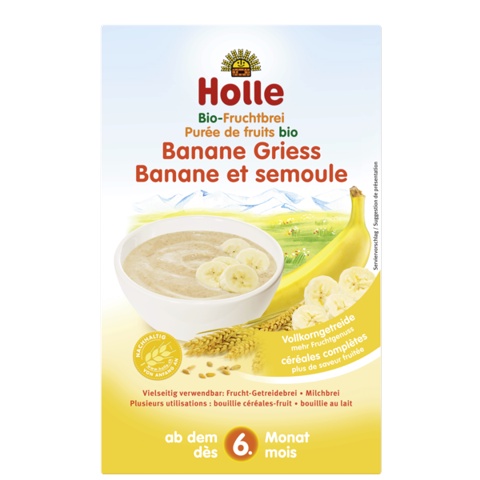 Bột ăn dặm lúa mạch chuối hữu cơ Holle 6M (250g)