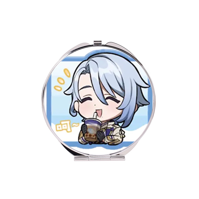 Gương in hình GENSHIN IMPACT ver CHỮ NHẬT CHIBI game anime chibi dễ thương tiện lợi quà tặng độc đáo