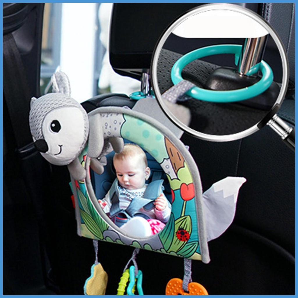 Baby Mirror For Car Cute Animal Seat Mirror For Car Wide View Shatterproof Acrylic Mirror Safely Monitor Infant luvn