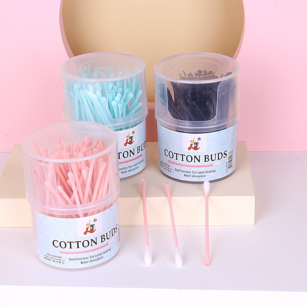 Hộp 100 Tăm Bông Cotton Hai Đầu 2 Trong 1 Đa Năng