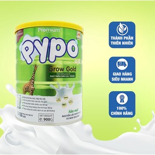 Sữa pypo milk grow gold cao lớn cho bé 1 tuổi trở lên hộp 900g