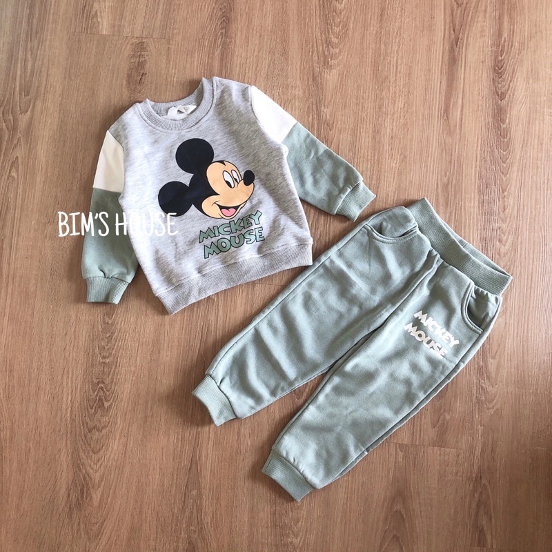 Bộ micky nỉ bông