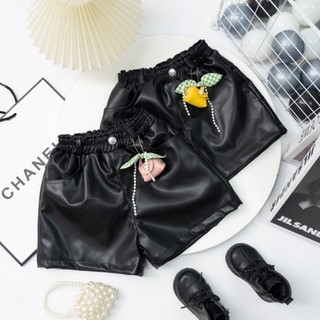 Quần sooc da đính ngọc cho bé gái 10-25kg
